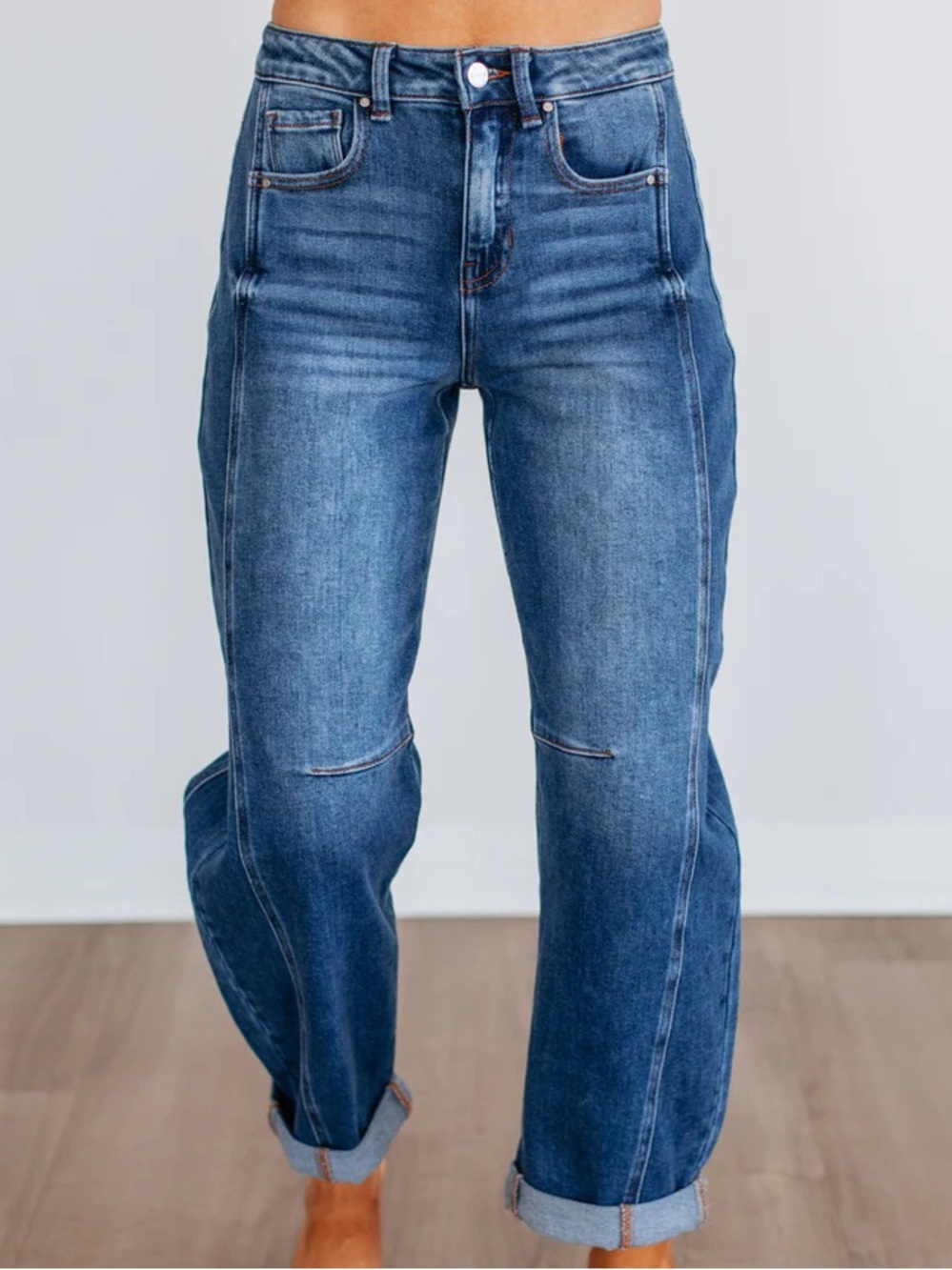Women’s Risen High-Rise Barrel Jeans